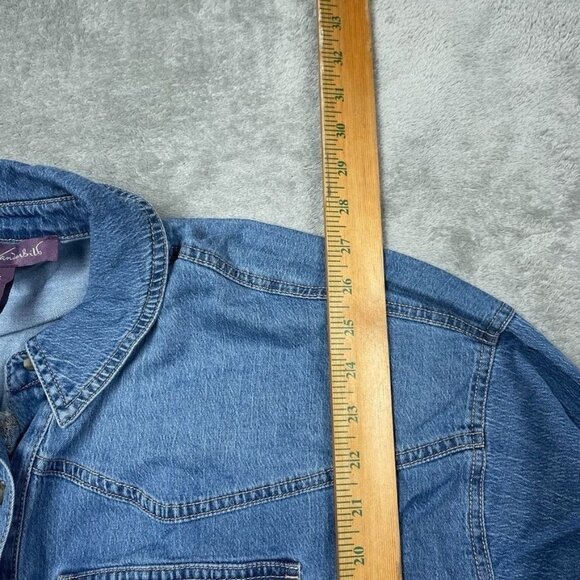 Gloria Vanderbilt XL Denim Button-Up Shirt With Pockets d0849 - Picture 4 of 8